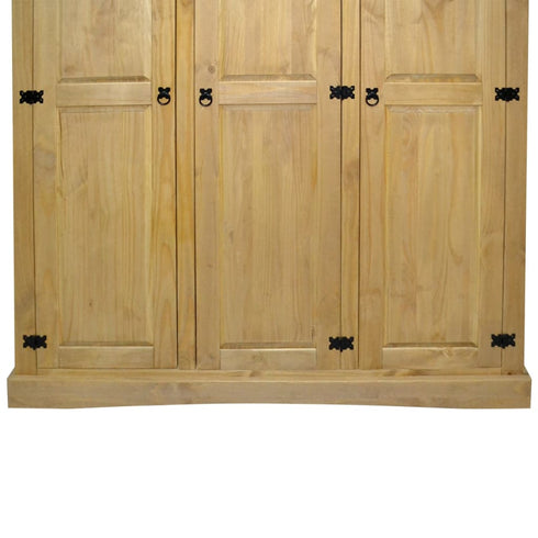 Maison Madeleine -  Wardrobe Mexican Pine Corona Range 3 Doors